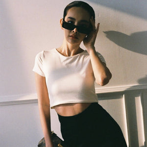 Open image in slideshow, Gimlet Crop Top in White
