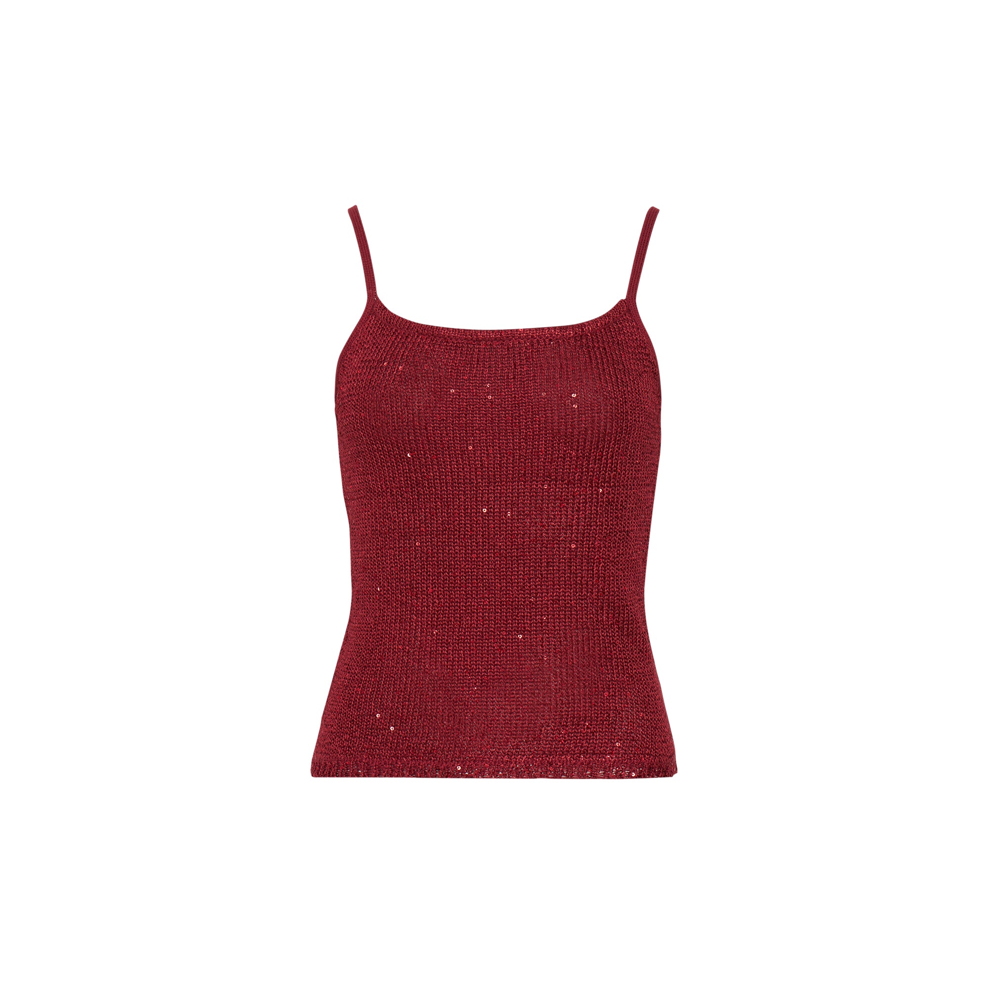 Kira Top Knitted Sequin Cami With Adjustable Straps – Rush