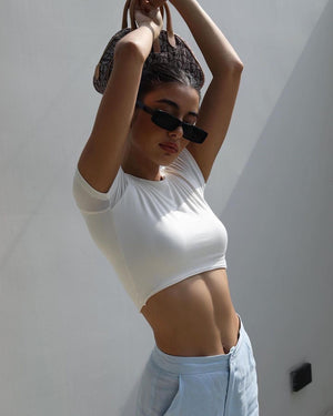 Gimlet Crop Top in White