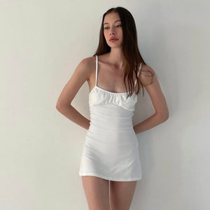 Malt Terry Beach Dress in White